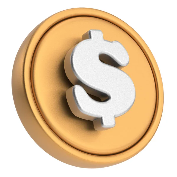 Dolarové Znamení Mince Ilustrace — Stock fotografie