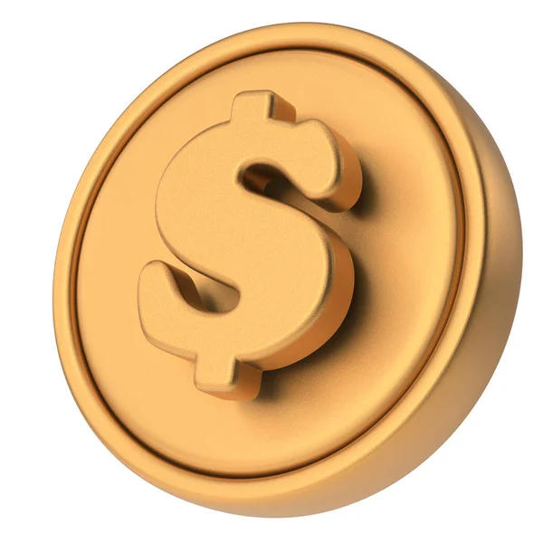 ドル記号 3Dコイン 3Dイラスト — ストック写真