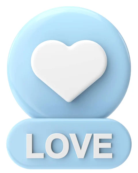 Κουμπί Εικόνα Καρδιάς Απεικόνιση — Φωτογραφία Αρχείου