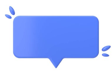 Konuşma balonu. Sohbet balonu. 3B illüstrasyon.