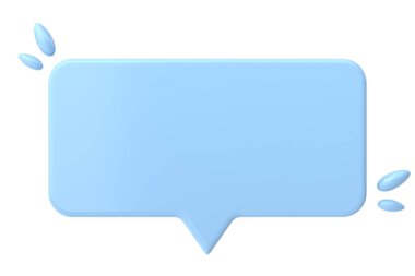 Konuşma balonu. Sohbet balonu. 3B illüstrasyon.