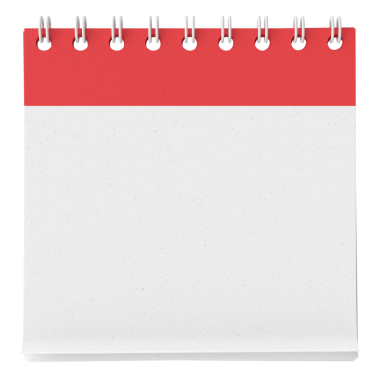 Boş takvim. Üç boyutlu takvim. 3B illüstrasyon.