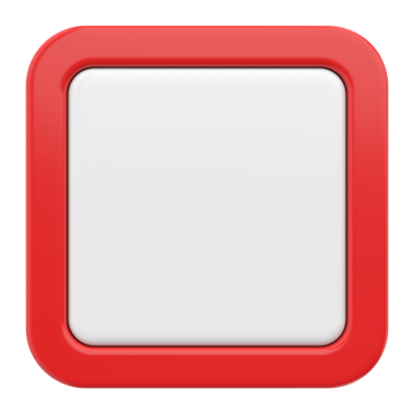 Üç boyutlu düğme. Boş tuş. 3B illüstrasyon.