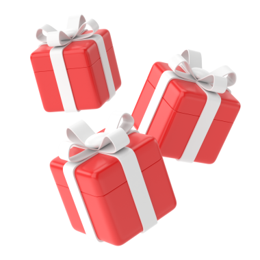 Üç boyutlu hediye kutusu. 3B dekorasyon.