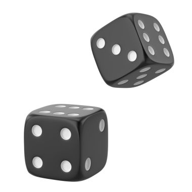 Üç boyutlu zar. 3B öge.