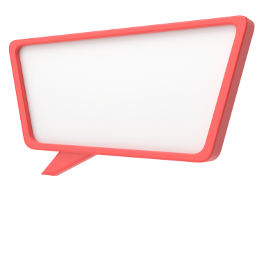 Üç boyutlu konuşma balonu. Mesaj kutusu. Metin alanı.