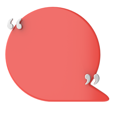 Çift tırnak içinde konuşma balonu. 3B illüstrasyon.