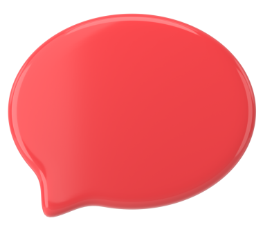 Konuşma balonu. Sohbet balonu. 3B illüstrasyon.