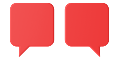 Konuşma balonu. Konuşma balonu. Mesaj kutusu. 3B illüstrasyon.