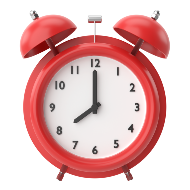 Çalar saat. 3B illüstrasyon.