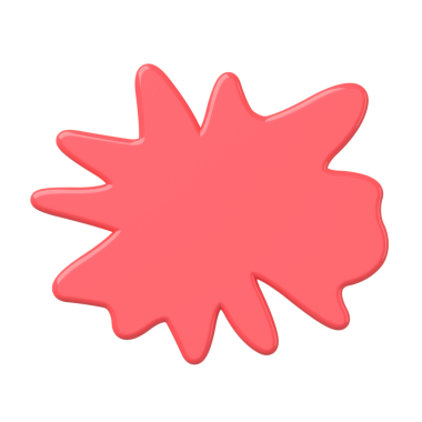 Üç boyutlu kütle şeklinde. Üç boyutlu tekstil. Kırmızı leke.