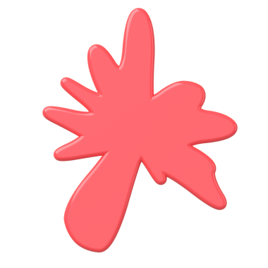 Üç boyutlu kütle şeklinde. Üç boyutlu tekstil. Kırmızı leke.