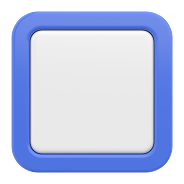 Üç boyutlu düğme. Boş tuş. 3B illüstrasyon.