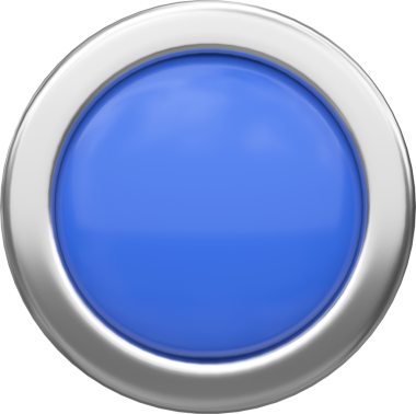 Üç boyutlu düğme. Üç boyutlu düğme. 3B illüstrasyon.