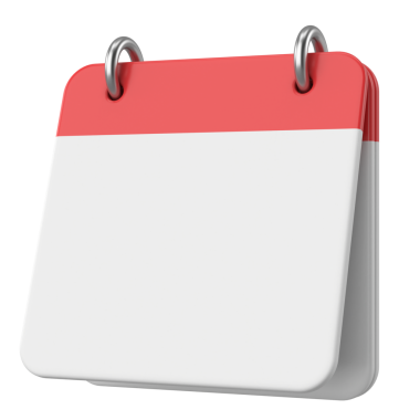 Boş takvim. 3B takvim.