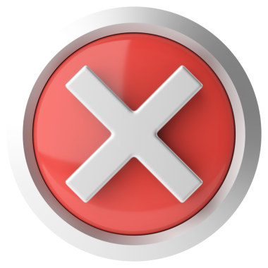 3 boyutlu çarpı işareti. 3B illüstrasyon.