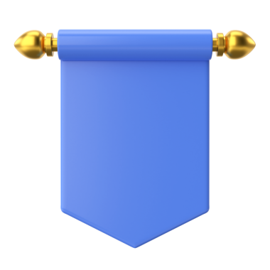 Üç boyutlu bayrak. Üç boyutlu etiket. 3B etiket.