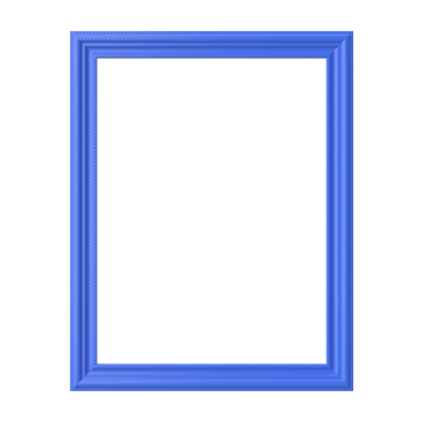 3 boyutlu çerçeve. Mavi çerçeve. 3B dekorasyon.