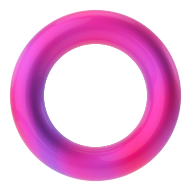 Üç boyutlu daire şeklinde. 3B geometrik şekil.