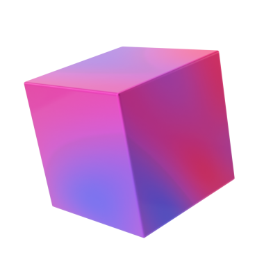 3 boyutlu küp şeklinde. 3B geometrik şekil.