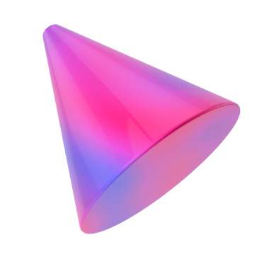 3 boyutlu koni şeklinde. 3B geometrik şekil.