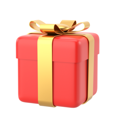 Üç boyutlu hediye kutusu. 3B öge.