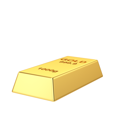 Altın külçeleri. 3B öge.