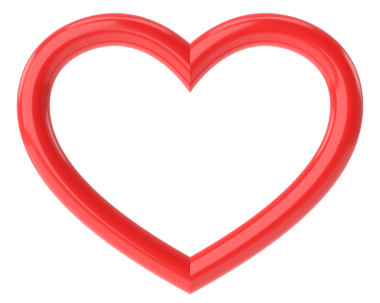 Üç boyutlu kalp. Sevgililer günü kartı dekorasyonu. 3B illüstrasyon.