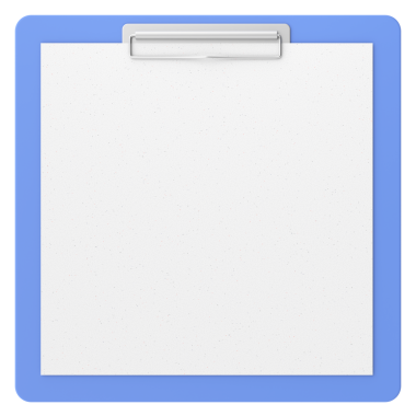 Not kağıdıyla birlikte pano. 3B illüstrasyon.