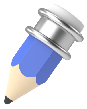 Üç boyutlu kalem. Üç boyutlu illüstrasyon. 3B görüntüleme.