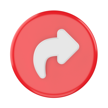 3 boyutlu paylaşım simgesi. Paylaş düğmesi. 3B öge.