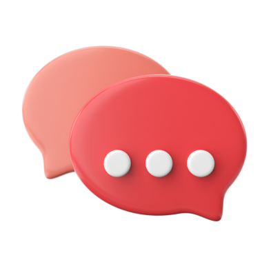 Canlı sohbet simgesi. 3B öge.