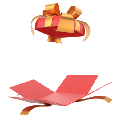 Hediye Kutusu açıldı. 3B hediye kutusu.