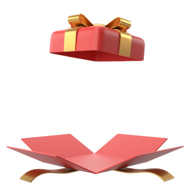 Hediye Kutusu açıldı. 3B hediye kutusu.