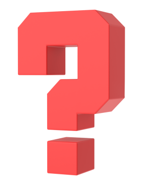 Soru işareti işareti. 3B soru işareti.