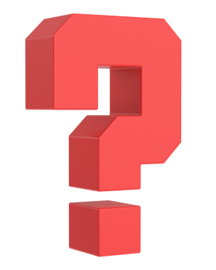 Soru işareti işareti. 3B soru işareti.