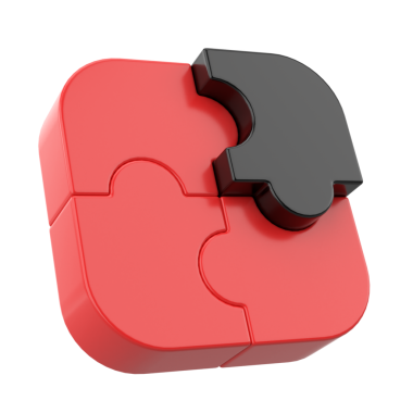 Üç boyutlu bulmaca. Üç boyutlu simge. Yanlış çözüm.