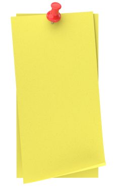 Pimi basılı not kağıdı. 3B illüstrasyon.