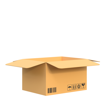 Çevrimiçi alışveriş afişi için 3B kutu ögesi.