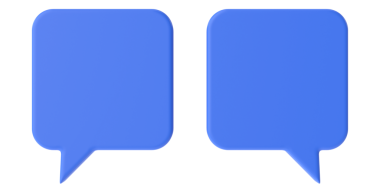 Konuşma balonu. Konuşma balonu. Mesaj kutusu. 3B illüstrasyon.