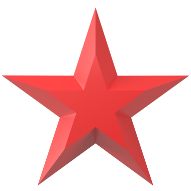 Üç boyutlu yıldız. 3B illüstrasyon.