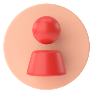 Kullanıcı simgesi. Hesap simgesi. 3B illüstrasyon.