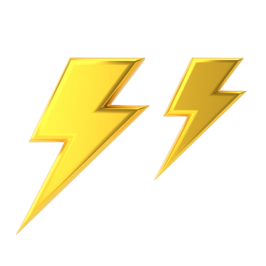 Gök gürültüsü Üç boyutlu hava durumu ikonu. Üç boyutlu iklim simgesi. 3B öge.