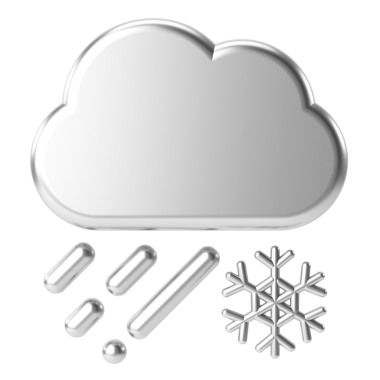 Uyuyordum. Üç boyutlu hava durumu ikonu. Üç boyutlu iklim simgesi. 3B öge.