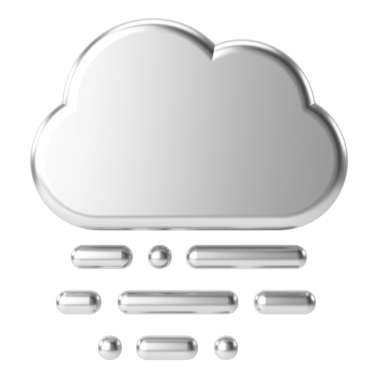 Sisli. Misty. Üç boyutlu hava durumu ikonu. Üç boyutlu iklim simgesi. 3B öge.