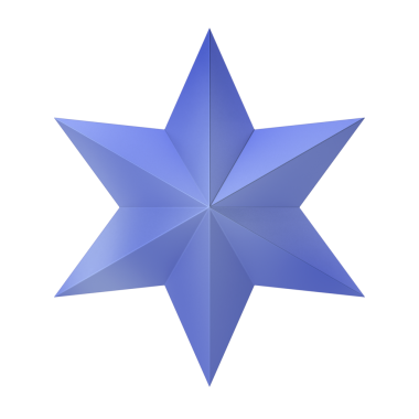 Yıldız. 3 Boyutlu Noel ögesi.