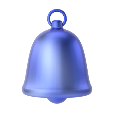 Noel çanı. 3 Boyutlu Noel ögesi.