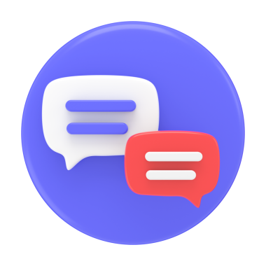 İleti simgesi. 3B simge tasarımı.