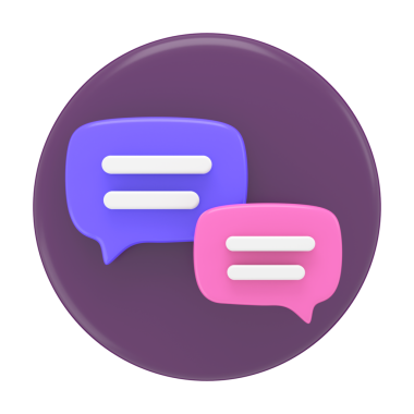 İleti simgesi. 3B simge tasarımı.