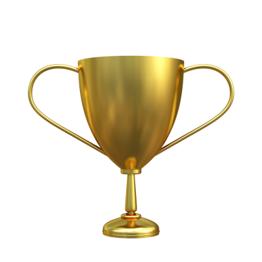 3 boyutlu altın bardak. 3B öge.